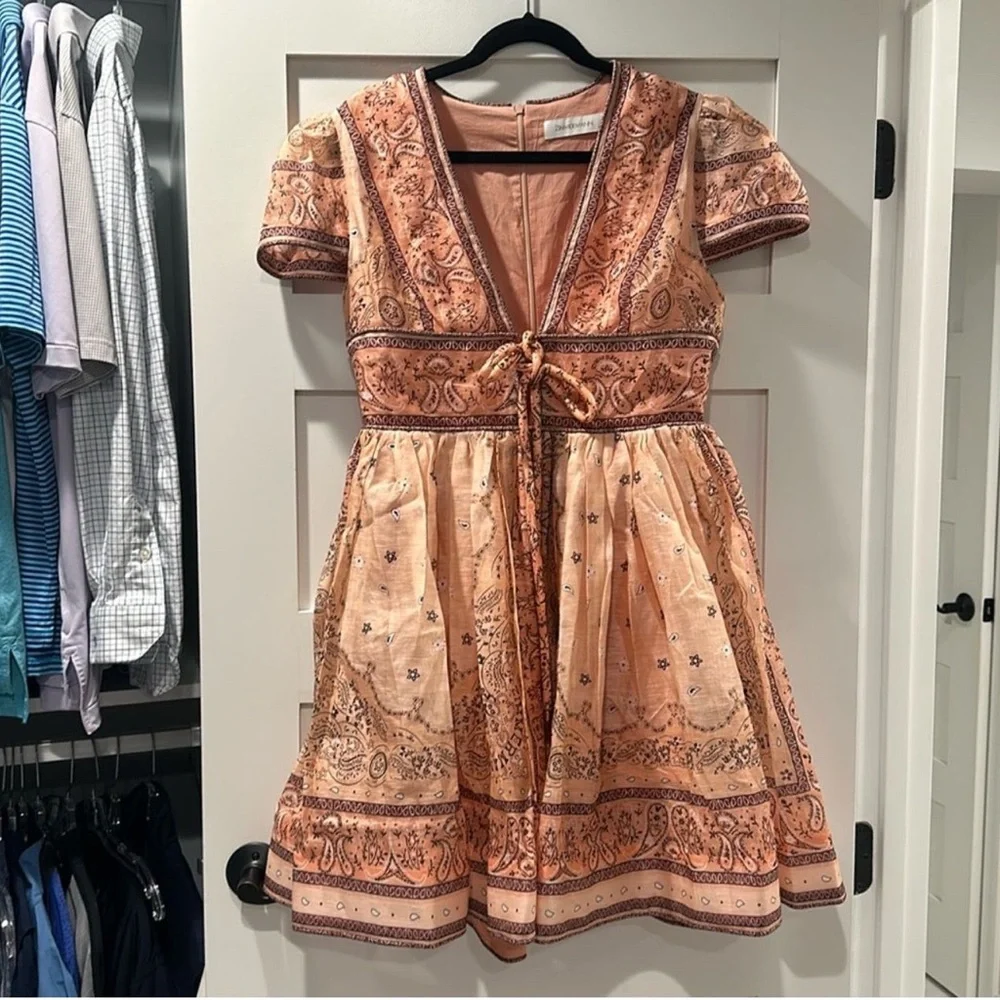 Zimmerman Matchmaker Bandana Print Mini Dress - Picture 3 of 8